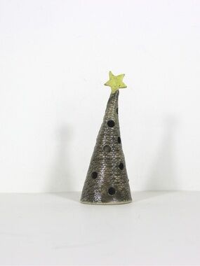 Vintage Studio Pottery Christmas Tree Tea Light Candleholder